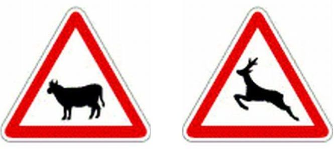 Állatok jelzőtábla