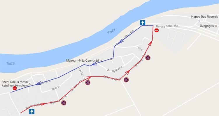 Forgalmirend-változás Csongrádon