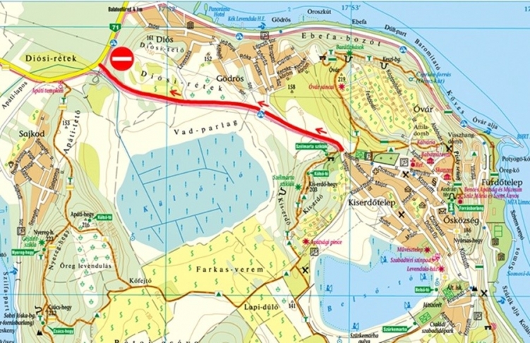 Tihany bevezető út