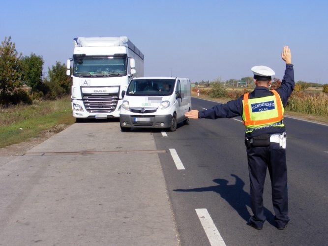 TISPOL ellenőrzés Békés megyében