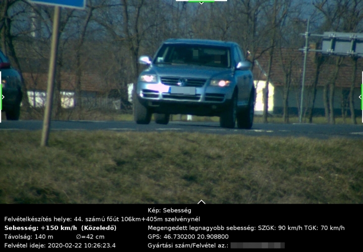 gyorshajtó Békéscsaba 2020 február