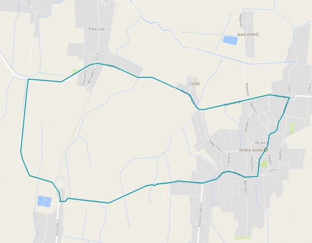 A forgalomkorlátozással érintett versenyútvonal.