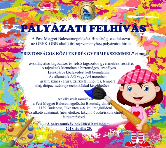 Biztonságos közlekedés gyermekszemmel – rajzpályázat